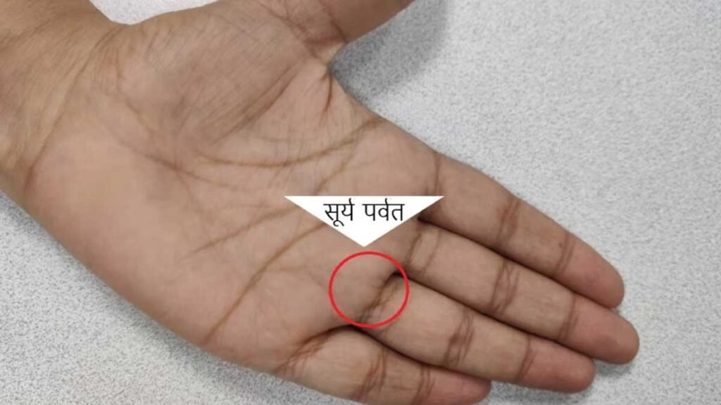 सूर्य रेखा और शोहरत का संबंध