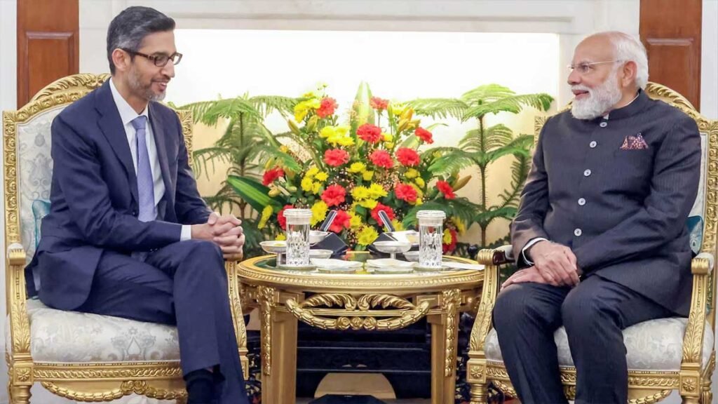 पीएम मोदी और सुंदर पिचाई की मुलाकात