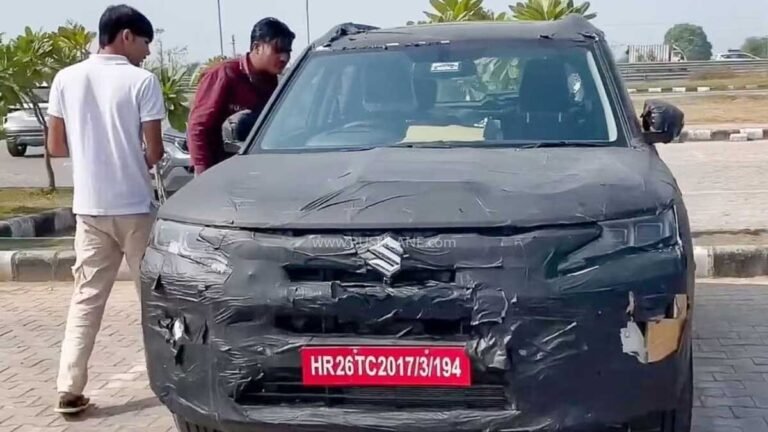 नई मारुति ब्रेजा फेसलिफ्ट टेस्टिंग के दौरान स्पॉट