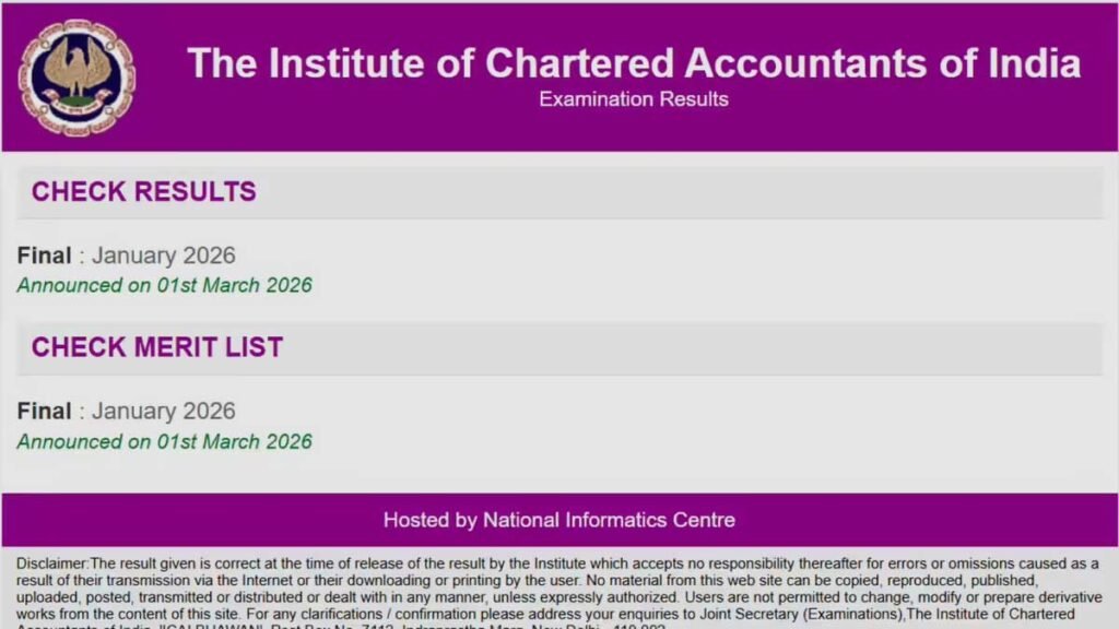 सीए टॉपर और पास परसेंटेज पर टिकी सबकी नजरें