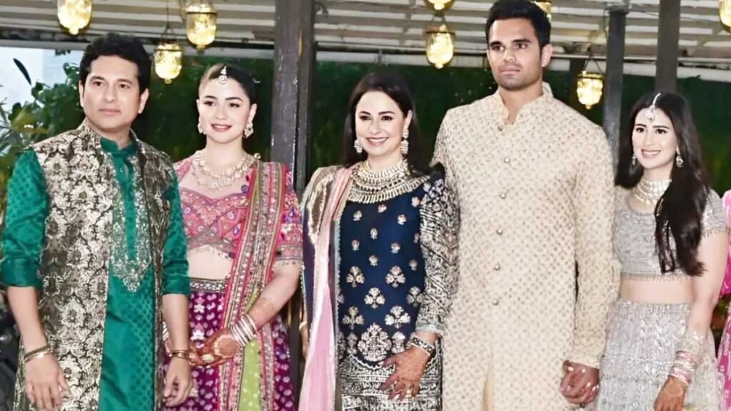 अर्जुन तेंदुलकर और सानिया चंदोक मेहंदी सेरेमनी फोटो।