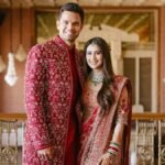 सानिया चंदोक और अर्जुन तेंदुलकर की शादी की तस्वीर