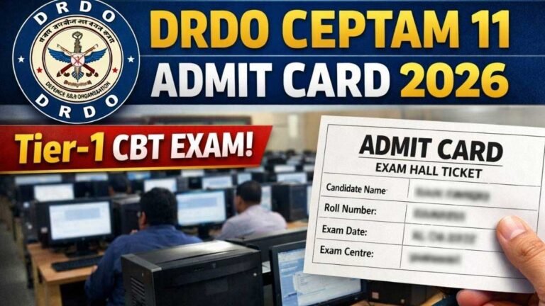 DRDO CEPTAM 11 एडमिट कार्ड 2026 डाउनलोड करते उम्मीदवार