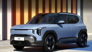 किआ ईवी2 इलेक्ट्रिक एसयूवी का फ्रंट लुक