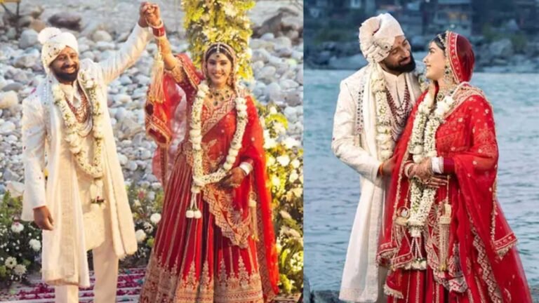 रजत दलाल अपनी पत्नी के साथ शादी की तस्वीर में