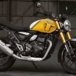 ट्रायम्फ 350cc बाइक का फ्रंट लुक