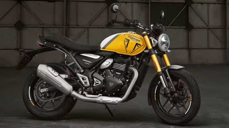 ट्रायम्फ 350cc बाइक का फ्रंट लुक