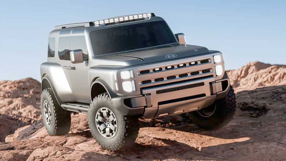 Hyundai Boulder Concept का रग्ड ऑफ-रोड SUV डिजाइन