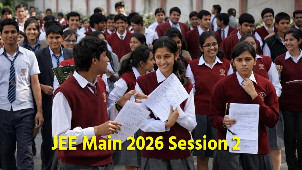 JEE Main 2026 परीक्षा देते छात्र