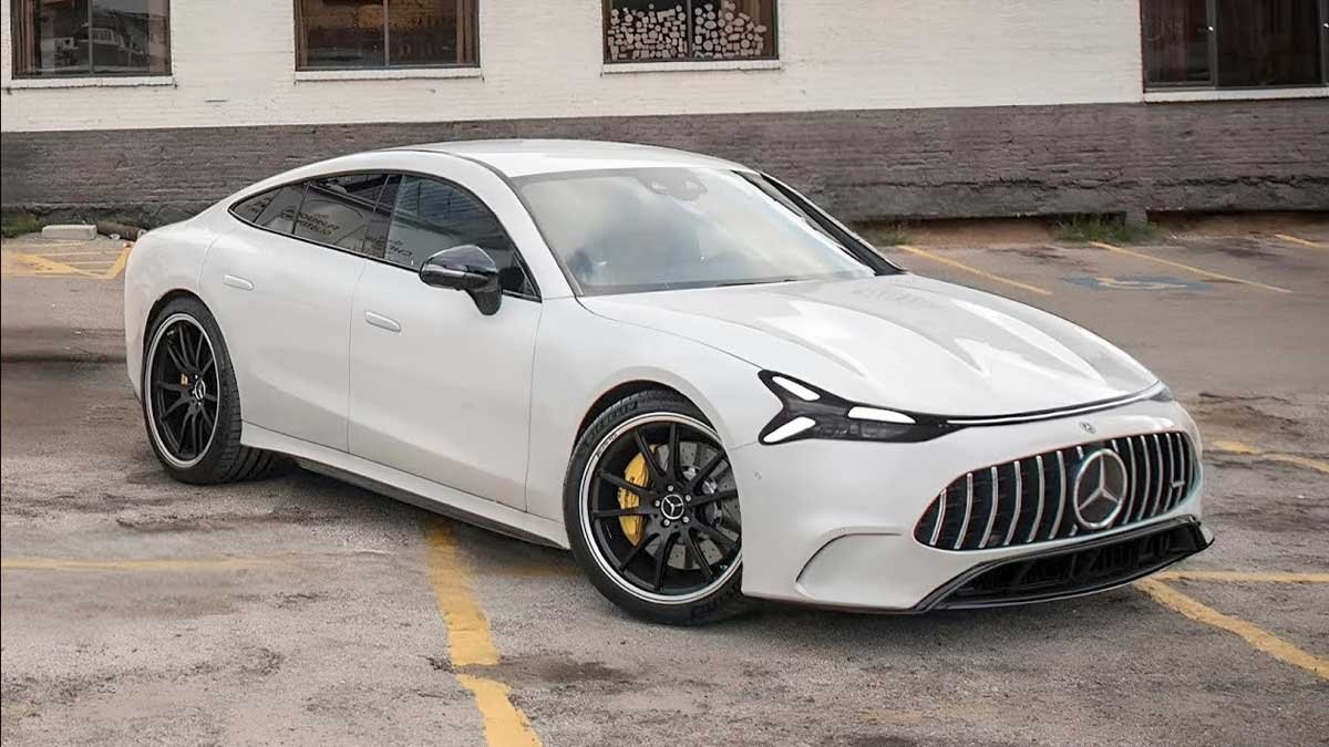 2026 Mercedes-AMG GT 4-Door Coupe इलेक्ट्रिक सुपरकार का स्टाइलिश एक्सटीरियर
