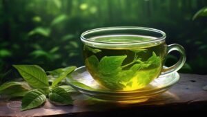 Green Tea का कप और स्वास्थ्य लाभ से जुड़ा दृश्य