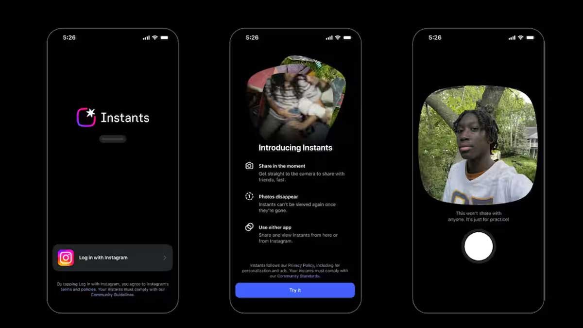 Instagram Instants App फोटो शेयरिंग फीचर
