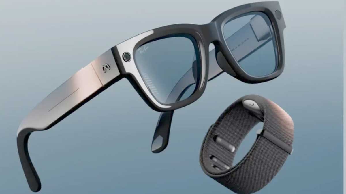 Meta Ray-Ban Display स्मार्ट ग्लासेस का नया Neural Handwriting फीचर दिखाता हुआ टेक्नोलॉजी विजुअल